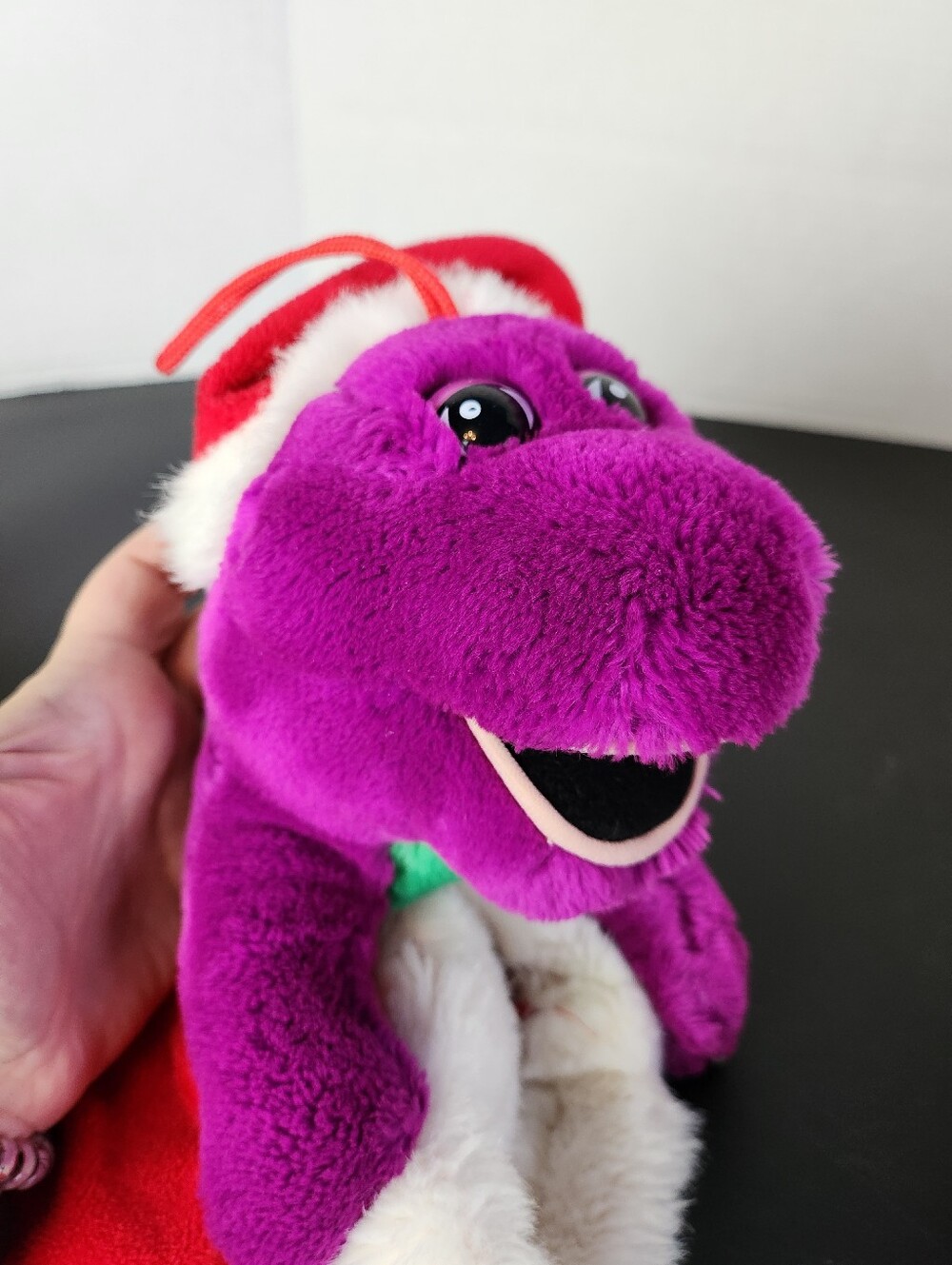 Vintage Plush Barney Christmas Stocking 90s - Picture 5 of 10